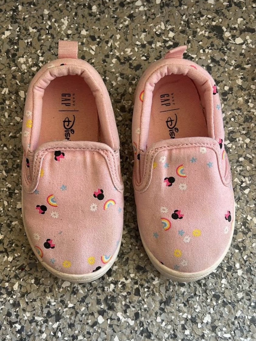Pink Gap Toddler Slip-On Shoes with Minnie Pattern